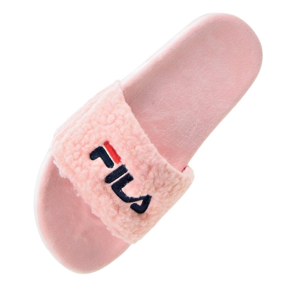 Fila Women's Fuzzy Drifter Slide Sandal PINK - Navy - Red Size 8/ 9 New - Picture 6 of 7